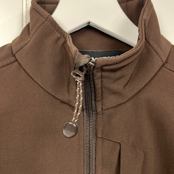 Black Diamond Aspen Ski Jacket S Chocolate Brown Full Zip Pockets Mock Neck EUC - Picture 3 of 16